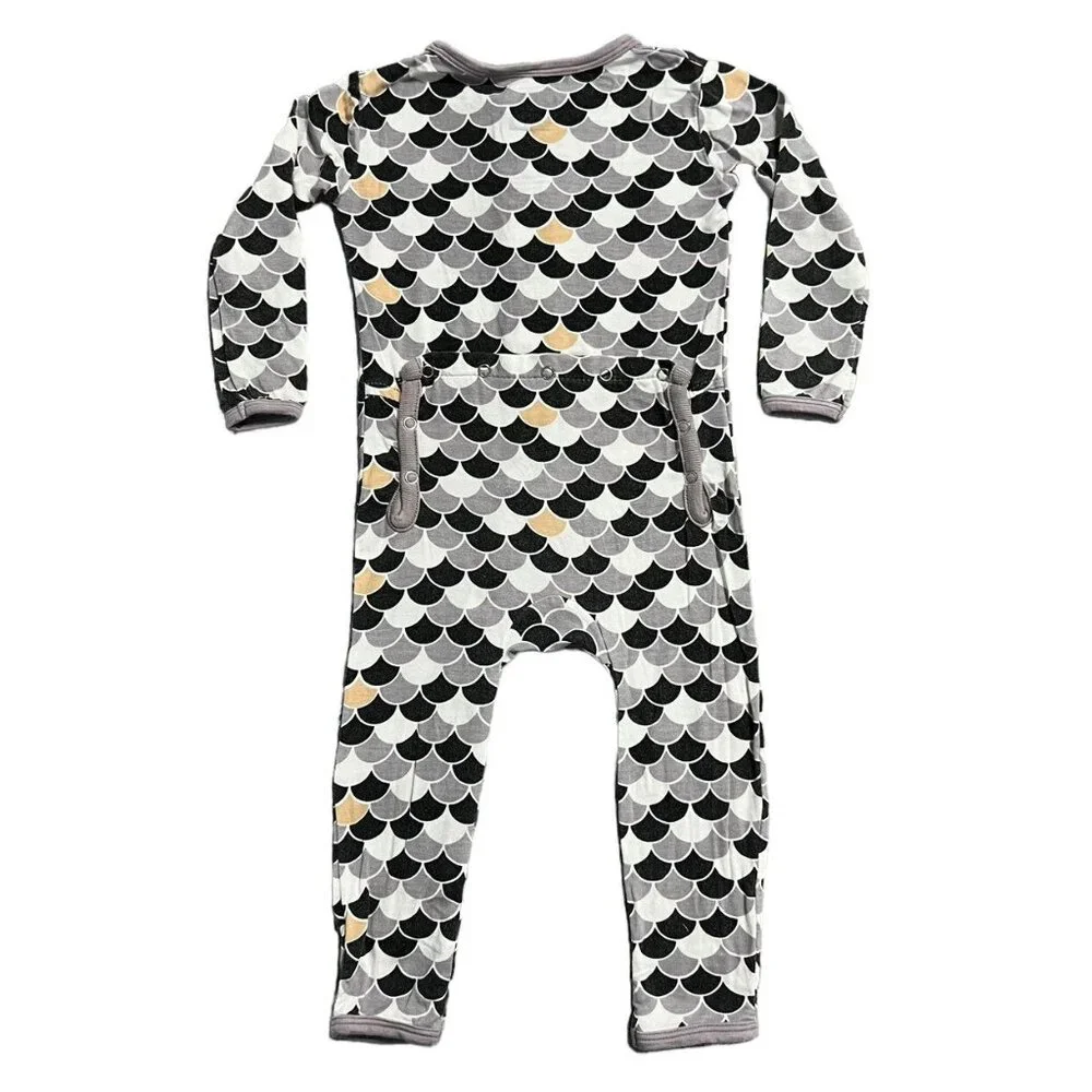 Kickee Pants 12-18m Bamboo Midnight Scales Coverall